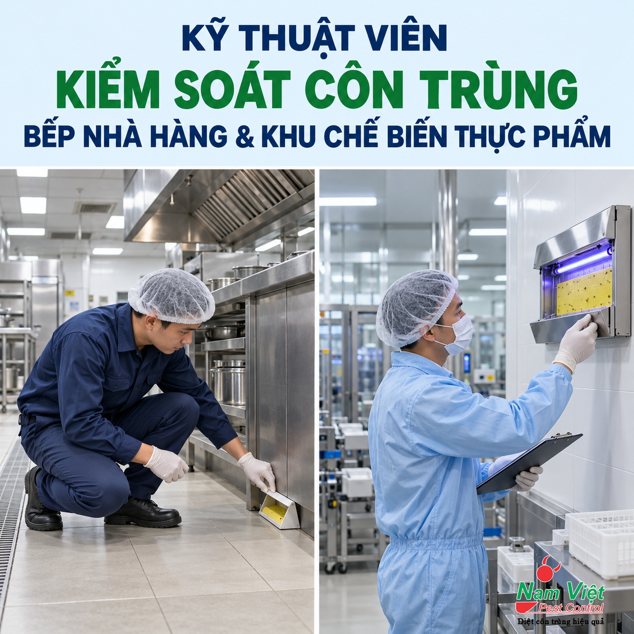 ky thuat vien kiem soat con trung trong bep nha hang va khu vuc che bien thuc pham