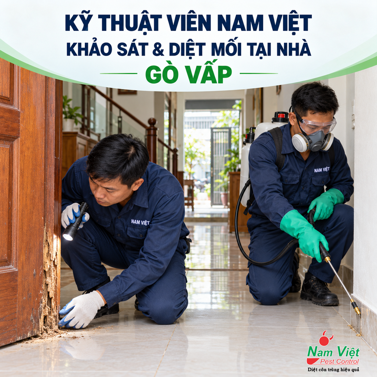ky thuat vien nam viet khao sat va diet moi tai nha pho o go vap